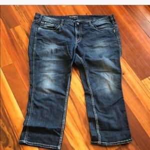 Silver twisted capri size 24